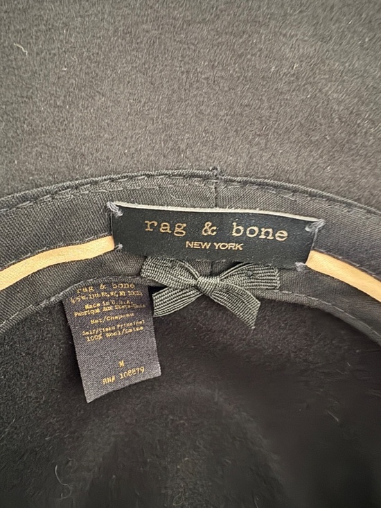 rag & bone Black Wool Fedora Hat – Size M – Like New main image 2